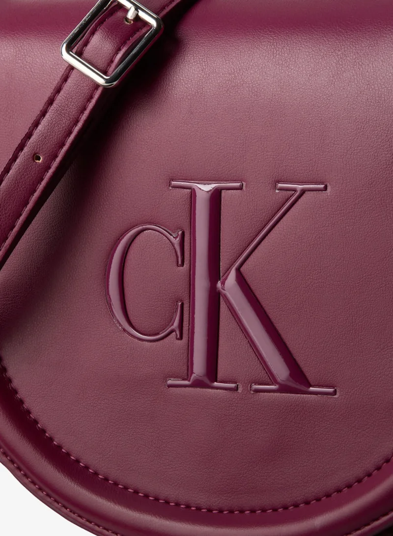 Calvin Klein Alluring Pink Bold Saddle Crossbody Bag for Women | Best Price UAE